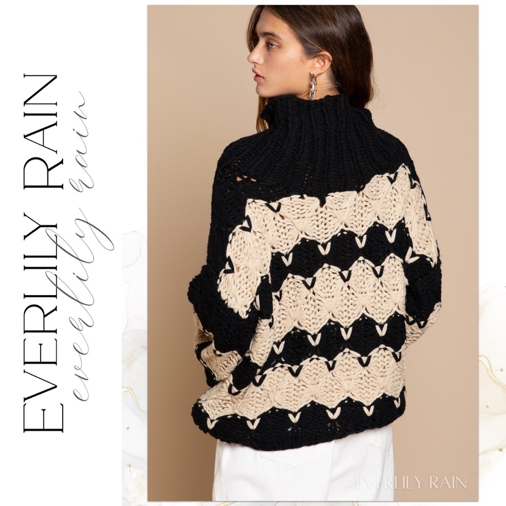 POL Gorgeous Handmade Chunky Knit Turtleneck Sweater - Picture 8 of 14